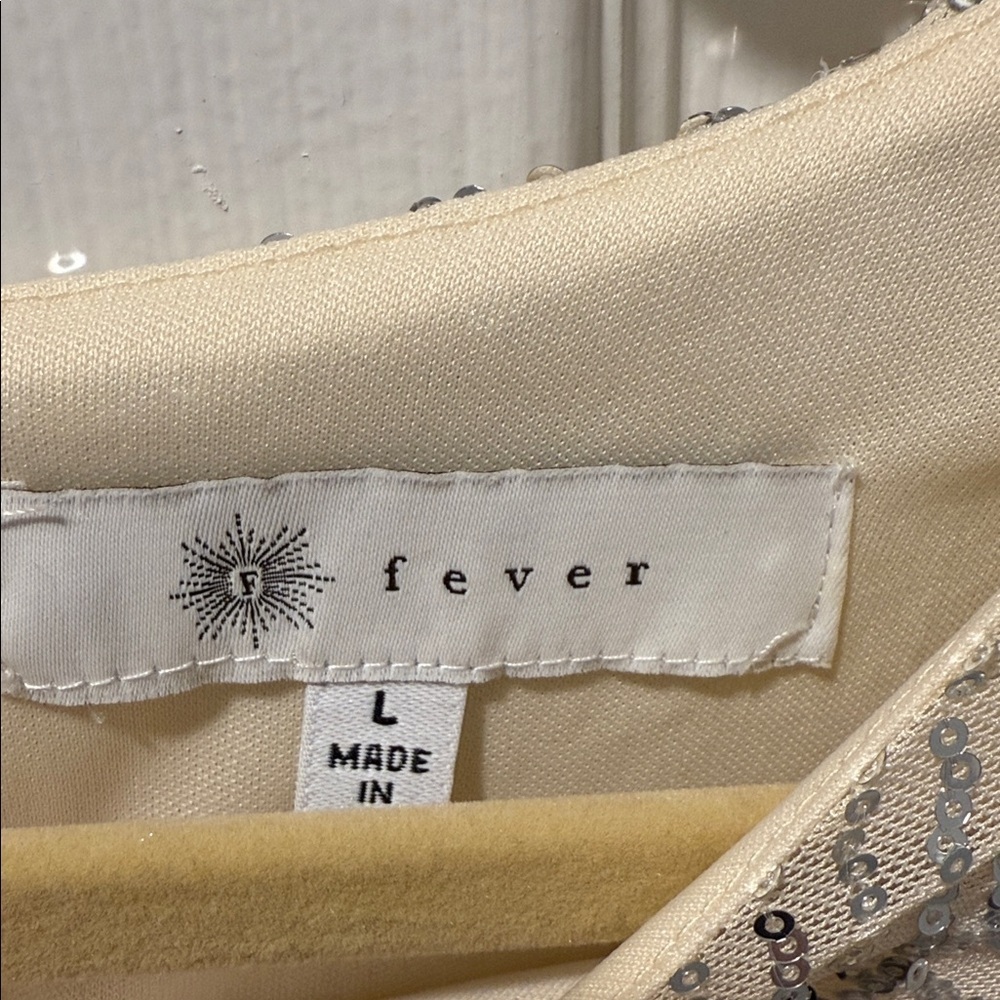 Fever Cream and Silver Sequin Blouse - Picture 3 of 8